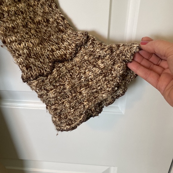 Boston Proper Faux Fur Collar Tie Front Cardigan. - Picture 4 of 16